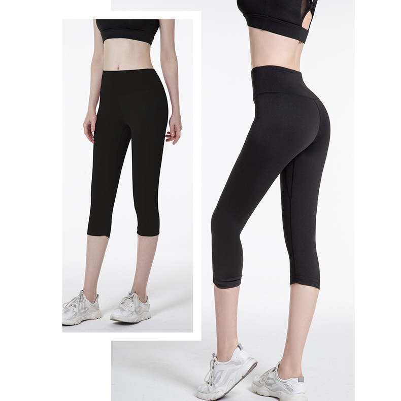 Quần yoga thể thao legging phụ nữ căng eo cao peach buttocks chạy thể thao thể dục quần cắt