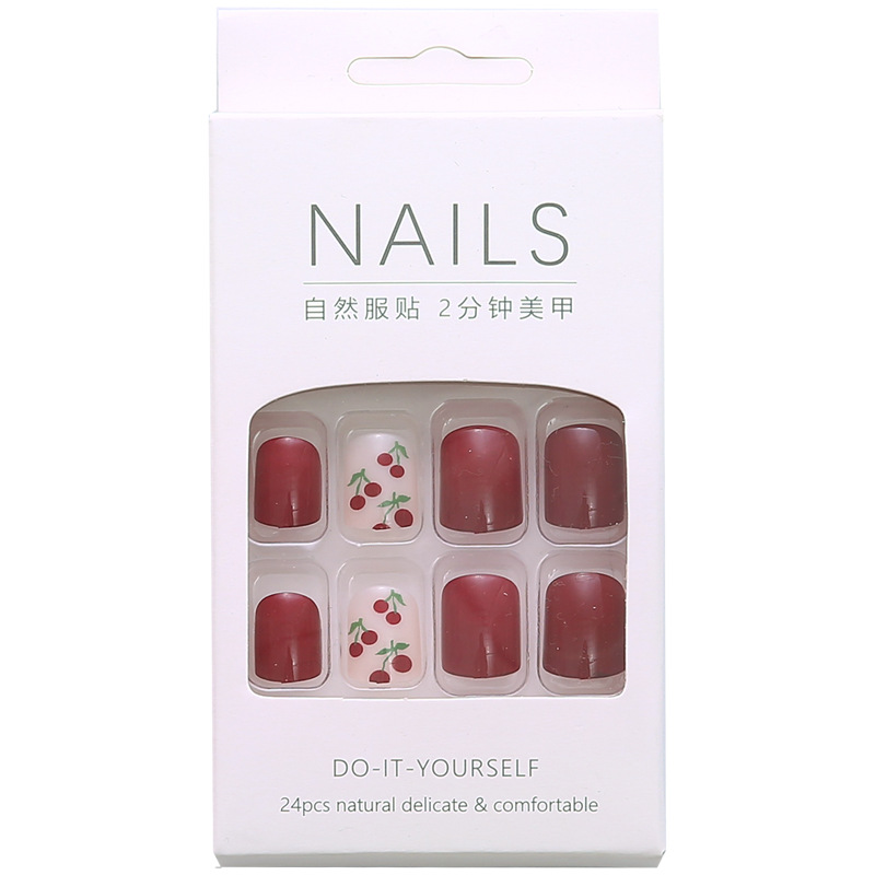Hộp 24 móng tay giả dễ thương dành cho nữ