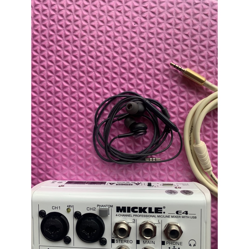 Combo MIXER E4 Bluetooth Và Micro Takstar PC K320 karaoke thu âm livestream