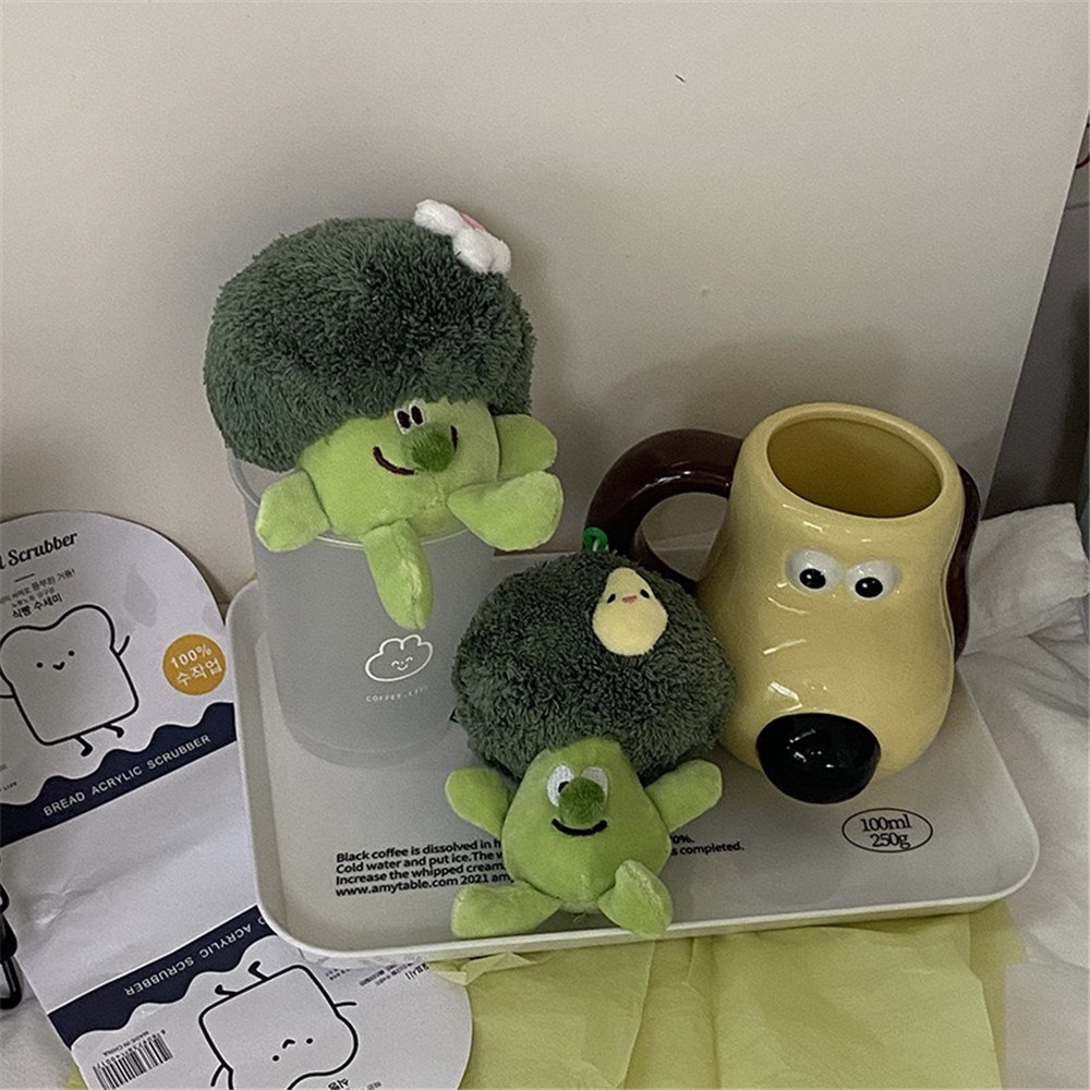 Móc Khóa Hình Rau Củ Broccoli Nhồi Bông Dễ Thương Sáng Tạo