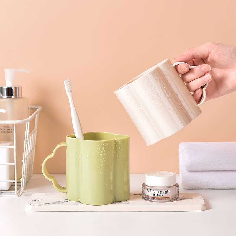 Cốc Súc Miệng Tròn Màu Trơn Cỡ Lớn Thiết Kế Đơn Giản Màu Sắc