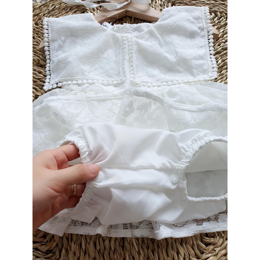 RẺ VÔ ĐỊCH BODY VÁY REN TRẮNG CỔ VUÔNG 4-12 KG,BODY VÁY ĐẦY THÁNG ,THÔI NÔI DỰ TIỆC CHO BÉ GÁI
