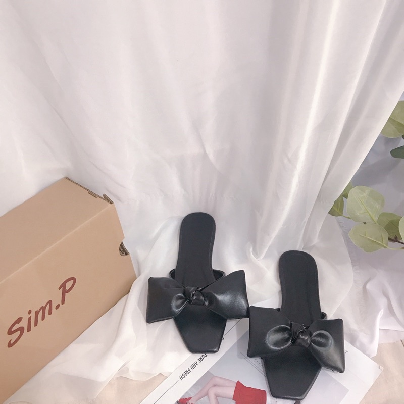 Dép nữ simpshoes quai nơ xòe to - LISA