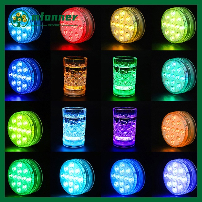 Đèn LED Chìm Dưới Nước 13 RGB Kèm Móc Hít Nam Châm