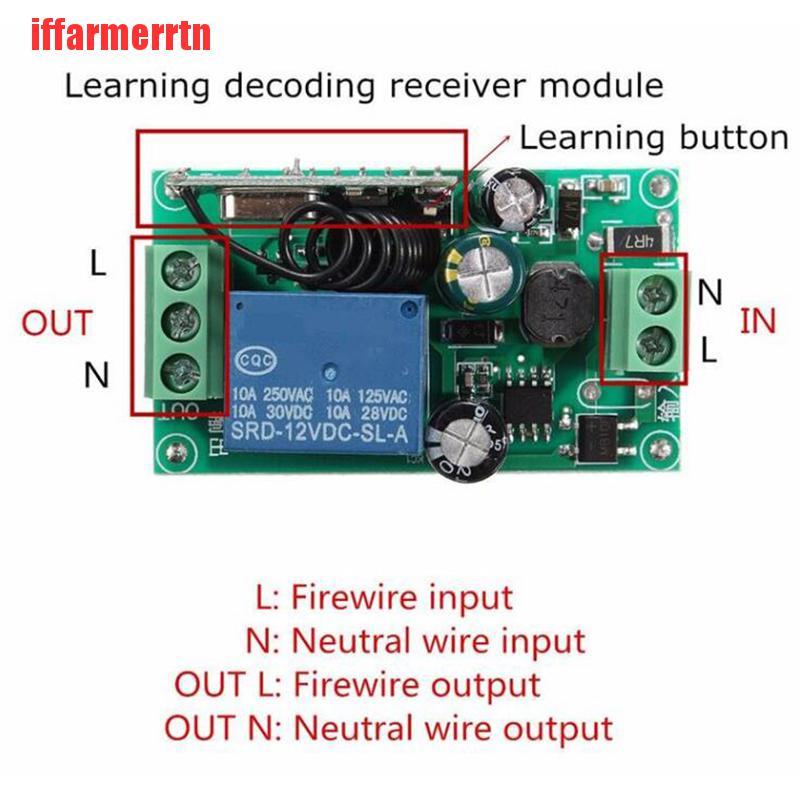 CHANNEL Bộ Thu Tín Hiệu Điều Khiển Từ Xa Không Dây 220v 1 Kênh 315 / 433mhz