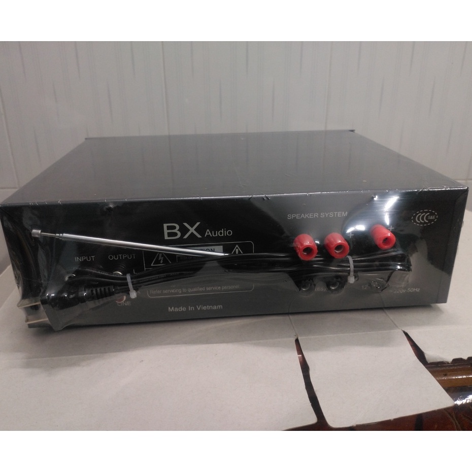 Amply mini CaliFlower Bx2277 DC 12V, AC 220V, USB, FM, SD,có Bluetooth
