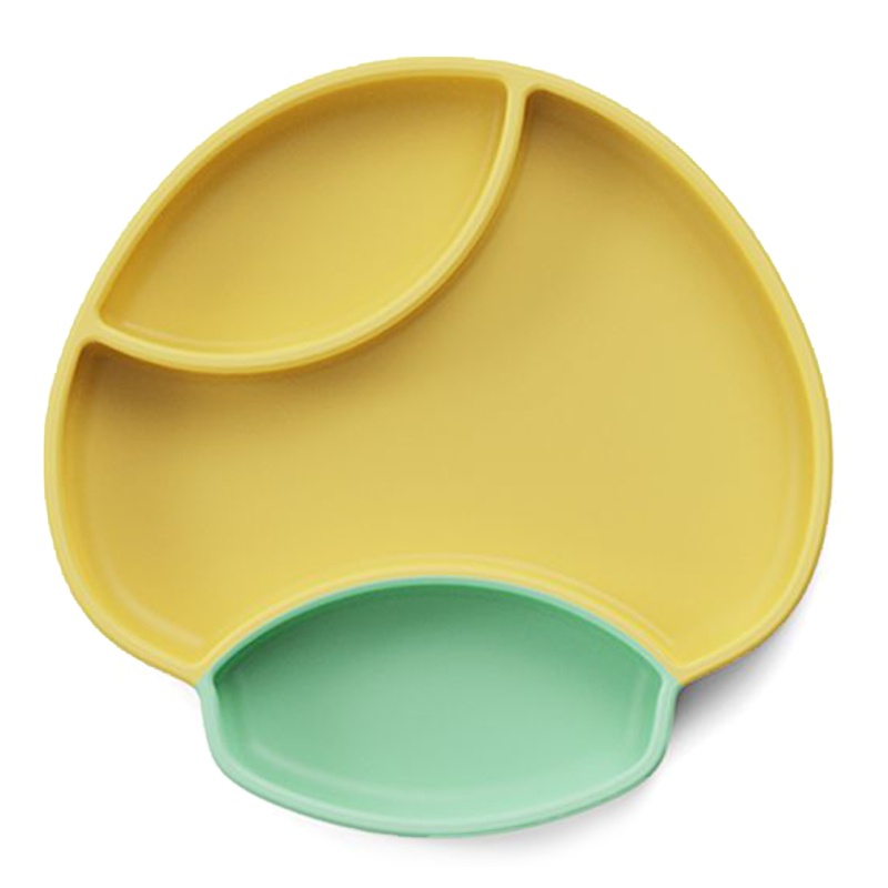 Bát Ăn Chia Ngăn Hình Nấm Bằng Silicone Không BPA Mềm Mại Dành Cho Trẻ Sơ Sinh
