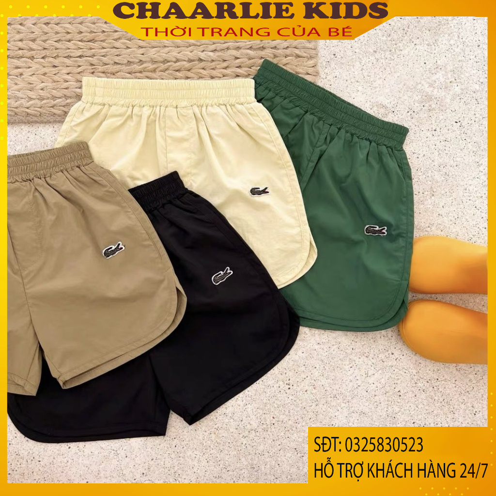 Quần Sooc Trẻ Em - Quần Đũi Lacos Cho Bé Từ 7Kg Đến 42Kg Thời Trang Trẻ Em Chaarlie Kids