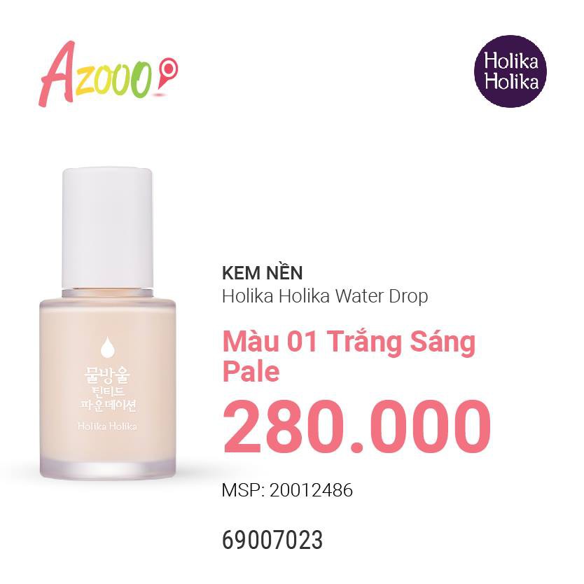 Kem nền Holika Holika Water Drop màu 01 trắng sáng Pale | BigBuy360 - bigbuy360.vn