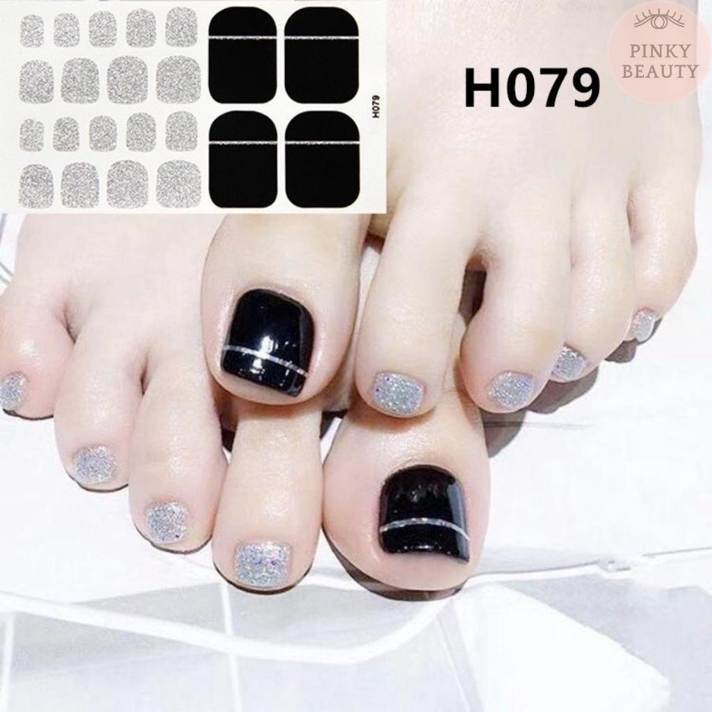 Bộ Sticker Dán Móng Chân Đính Đá Nhân Tạo, Hình Dán Móng Nail, Nhãn Dán Trang Trí Móng Họa Tiết 3D Đẹp - Pinky Beauty