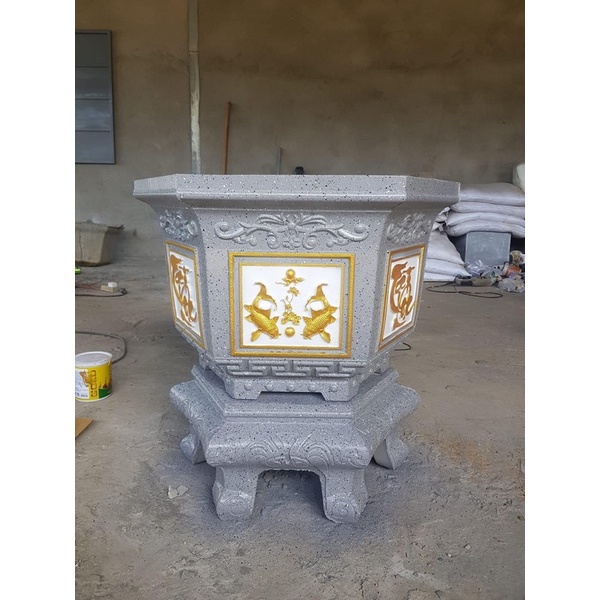 Khuôn chậu lục giác 60 Việt Nam  Cá Chép Tài Lộc