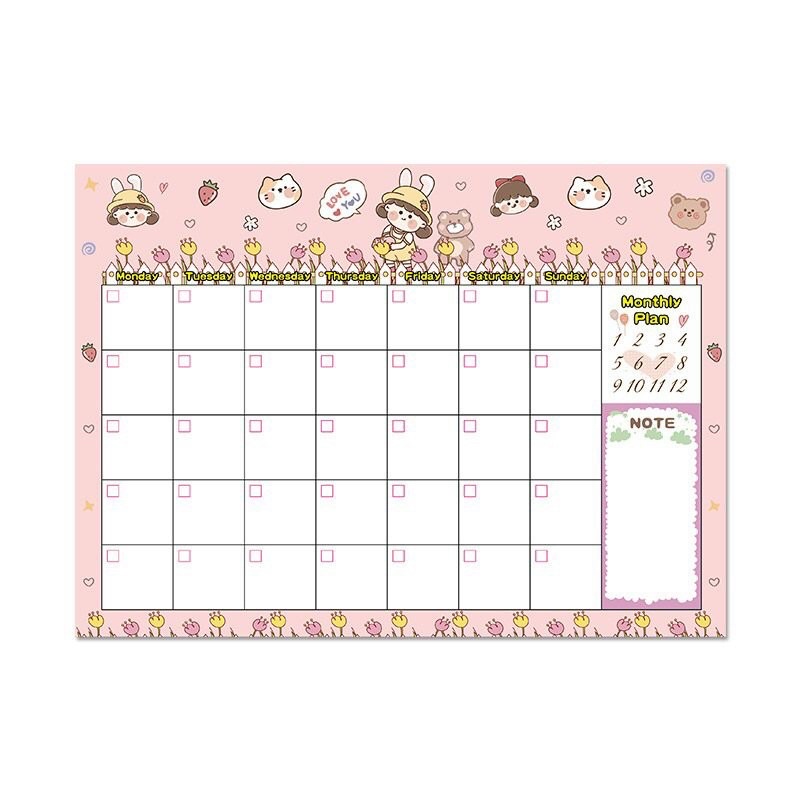 Thời Khoá Biểu Cute, Dễ Thương, Bảng Lên Kế Hoạch Lịch Trình