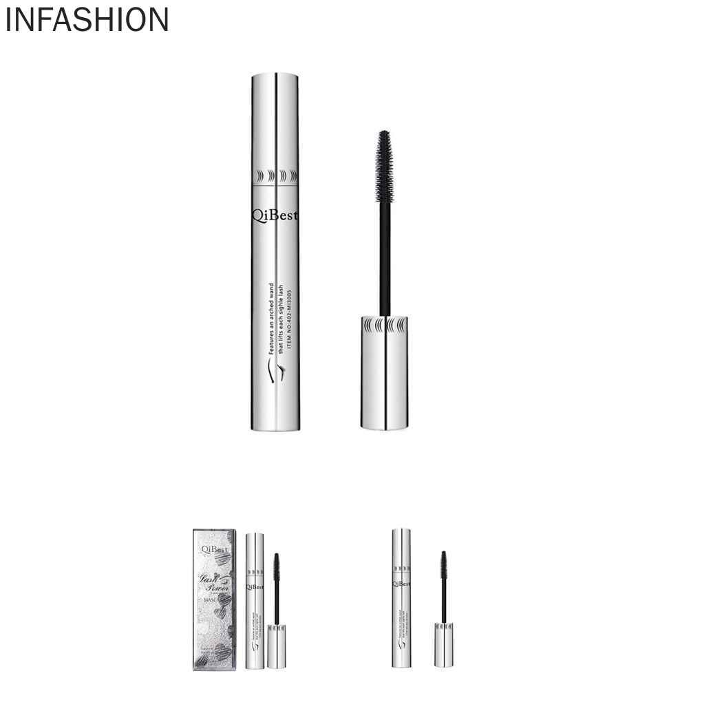 (Hàng Mới Về) Mascara Qibest Ống Bạc Uốn Cong Làm Dày Và Dài Mi Chống Thấm Nước