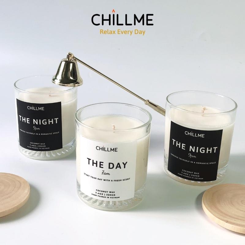 Nến thơm sáp dừa chillme mùi hương tự nhiên giúp thư giãn, khử mùi phòng, trang trí decor