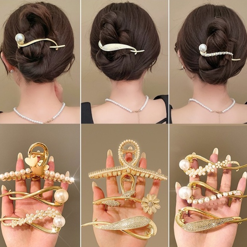 Kẹp Tóc Hình Chú Ếch Đính Ngọc Trai Nhân Tạo Thiết Kế Tinh Tế Thời Trang Hàn Quốc