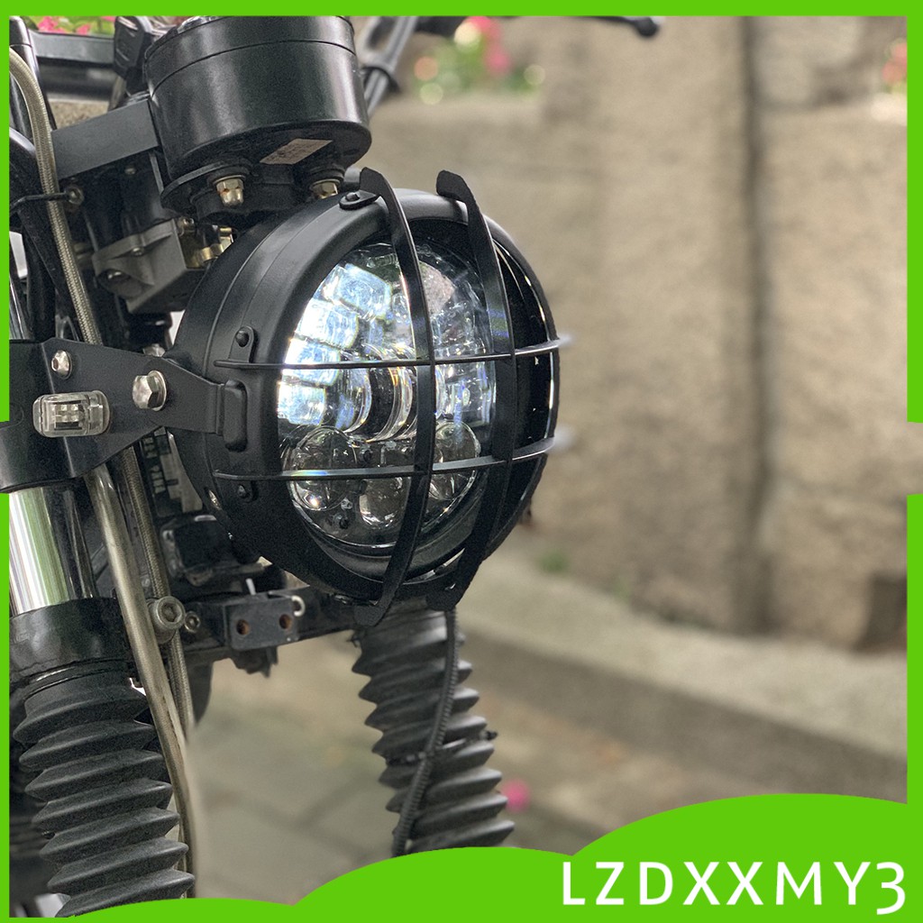 Mặt Nạ Lưới Hình Vuông Bằng Kim Loại 5.75inch Bảo Vệ Đèn Pha Xe Mô Tô Lzdxxmy3