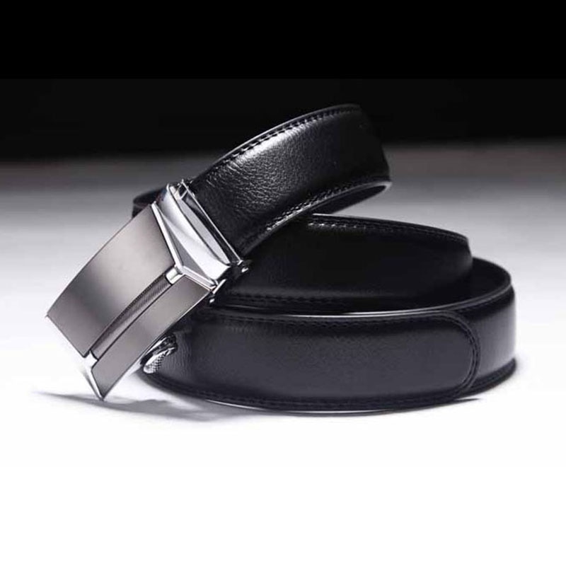 Thắt Lưng Da Bò Thật Khóa Tự Động Plus Size 130 140 150 160 170 180cm Thời Trang Cho Nam