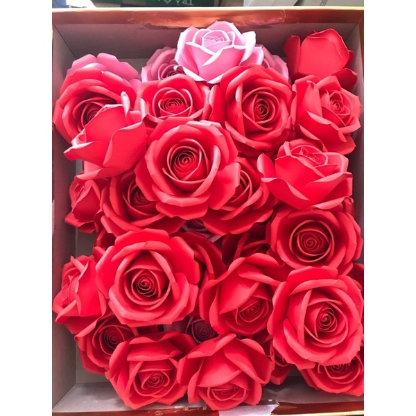 SET làm 10 BÔNG HOA HỒNG GIẤY