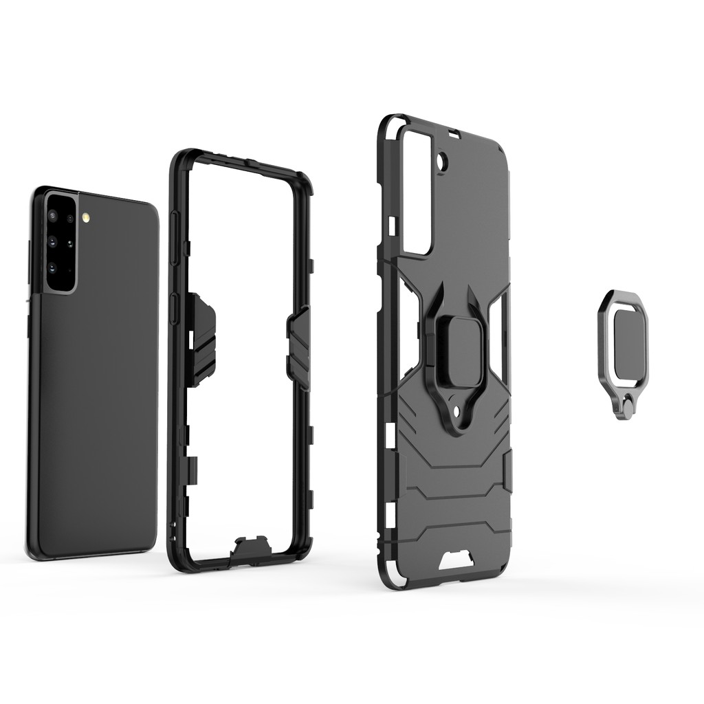 Ốp lưng Samsung S21 Plus chống sốc Iron Man Iring cao cấp giá đỡ mặt lưng xem phim