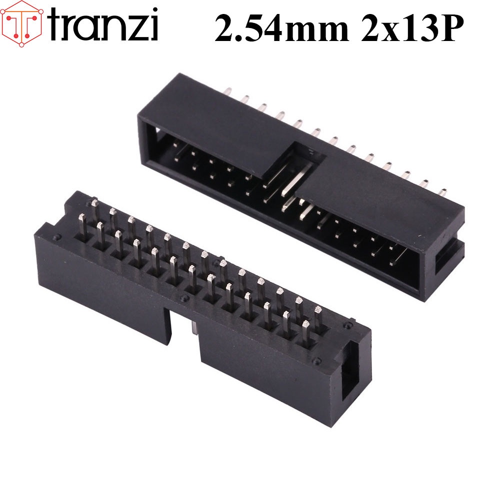 Giắc cắm header 2.54mm IDE IDC DC3 2x13P chân cắm thẳng đen - túi 5 cái