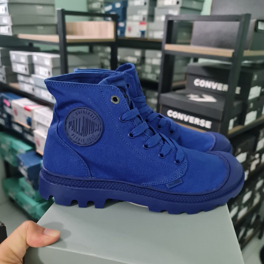 THANH LÝ Giày palladium chính hãng vải màu xanh đậm