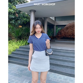 Áo thun cổ tim V neck basic tee Maxy Workshop