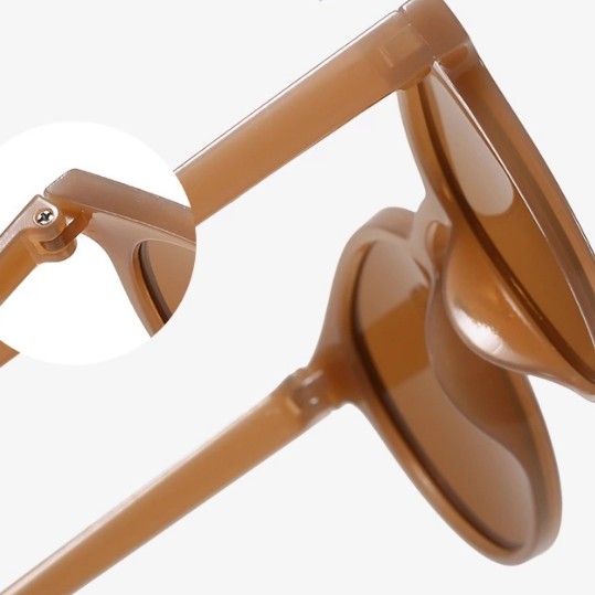 Kính mát nữ gọng tròn đơn giản thời trang phong cách retro