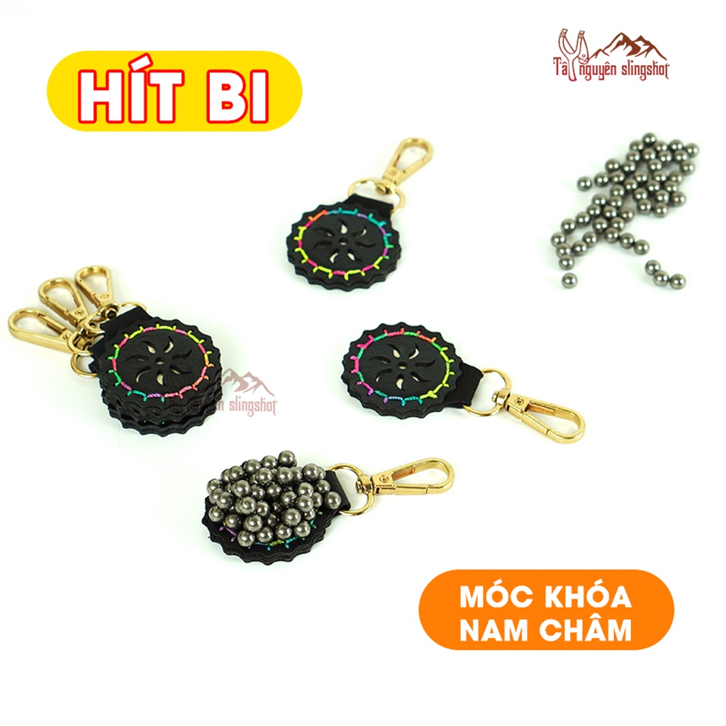 Móc Khóa Nam Châm Hít Bi Cho Anh Em Sủ Dụng Để Hít Vật Dụng Sắt - Nam Nhâm Mới Hịn