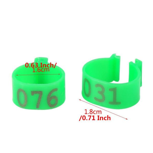 Set 100 Vòng Nhẫn Đeo Chân Cho Gà