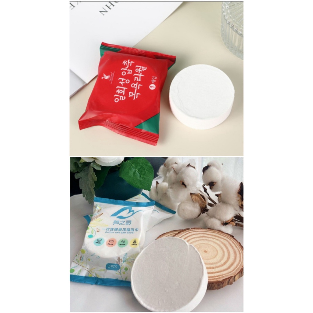 Khăn tắm nén du lịch (70x140cm) cotton dùng một lần