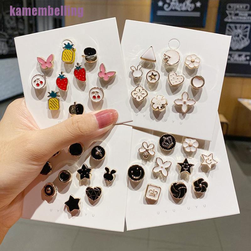 Set 10 Khuy Măng Sét Đính Hạt Ngọc Trai Sang Trọng
