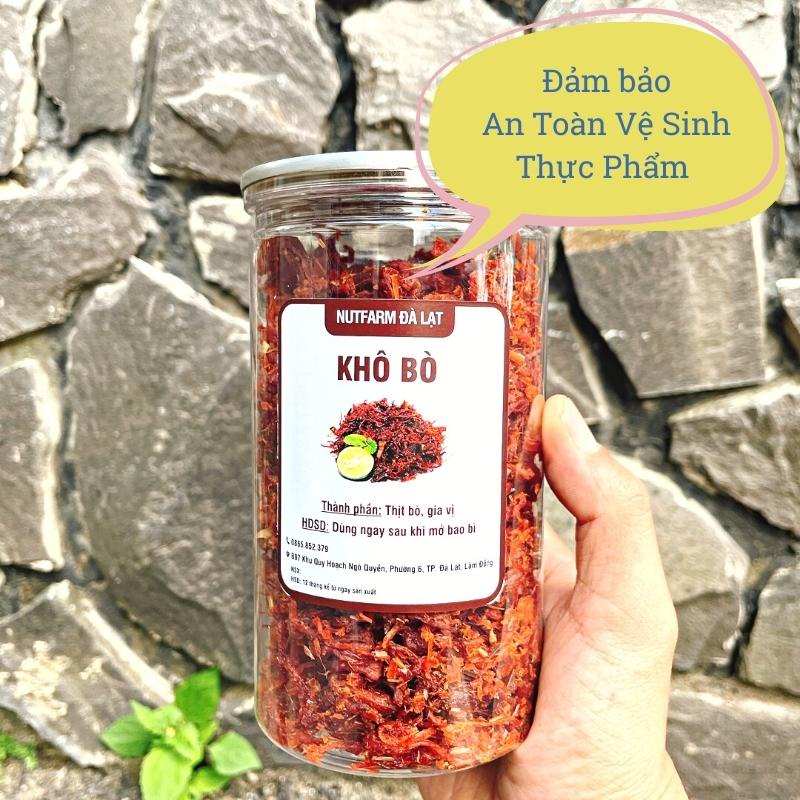 Khô bò sợi 250gr NutiFarm đồ ăn vặt đặc sản đà lạt
