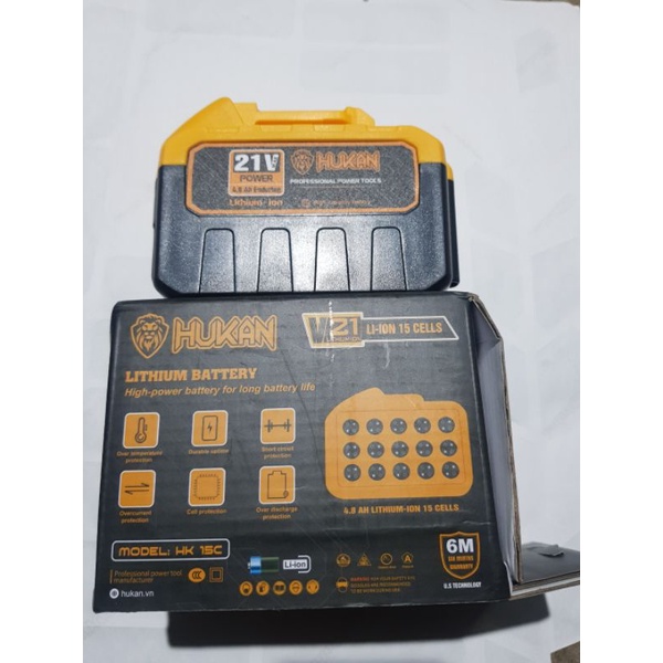 Pin 15 Cell HUKAN 6AH Siêu Bền Chân Pin Phổ Thông