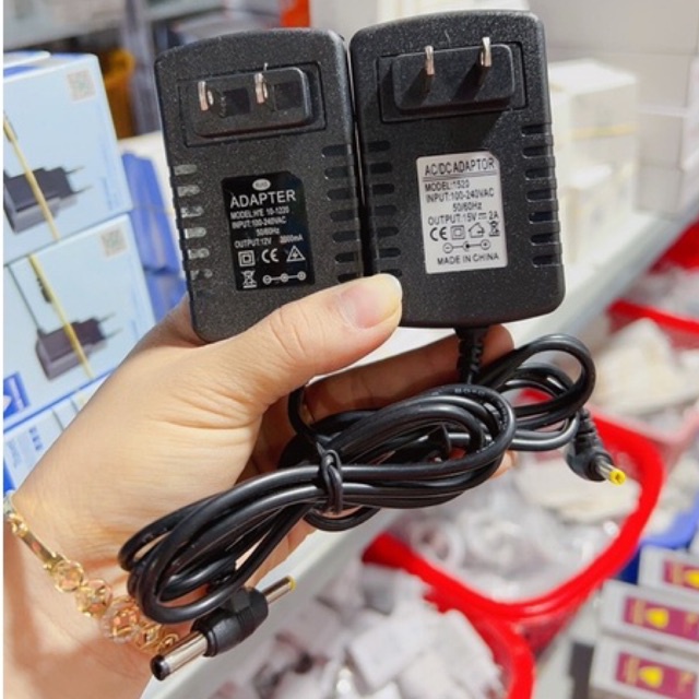Nguồn sạc loa kéo 12v-15v-2a chân cắm 5.5mm