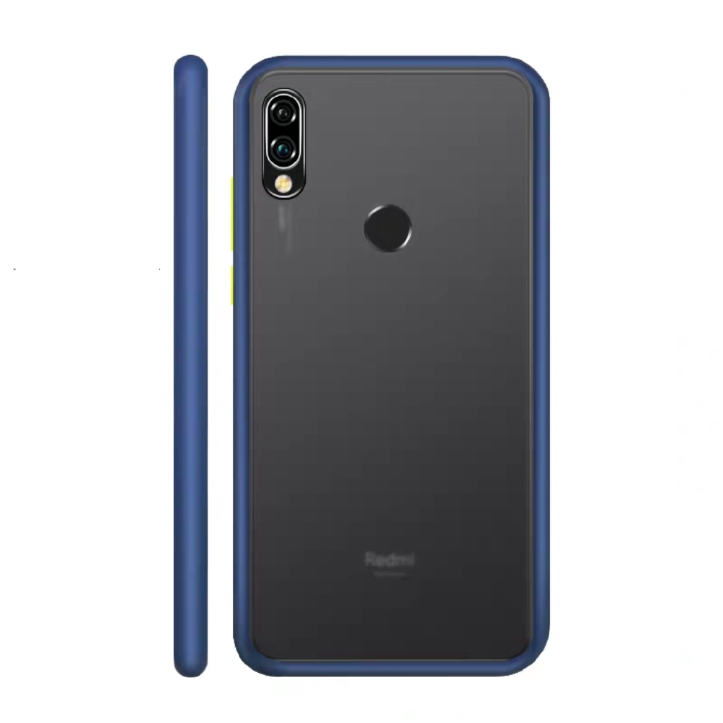 Ốp Điện Thoại Silicone Chống Sốc Màu Trơn Thiết Ké Đơn Giản Cho Xiaomi Redmi Note 7