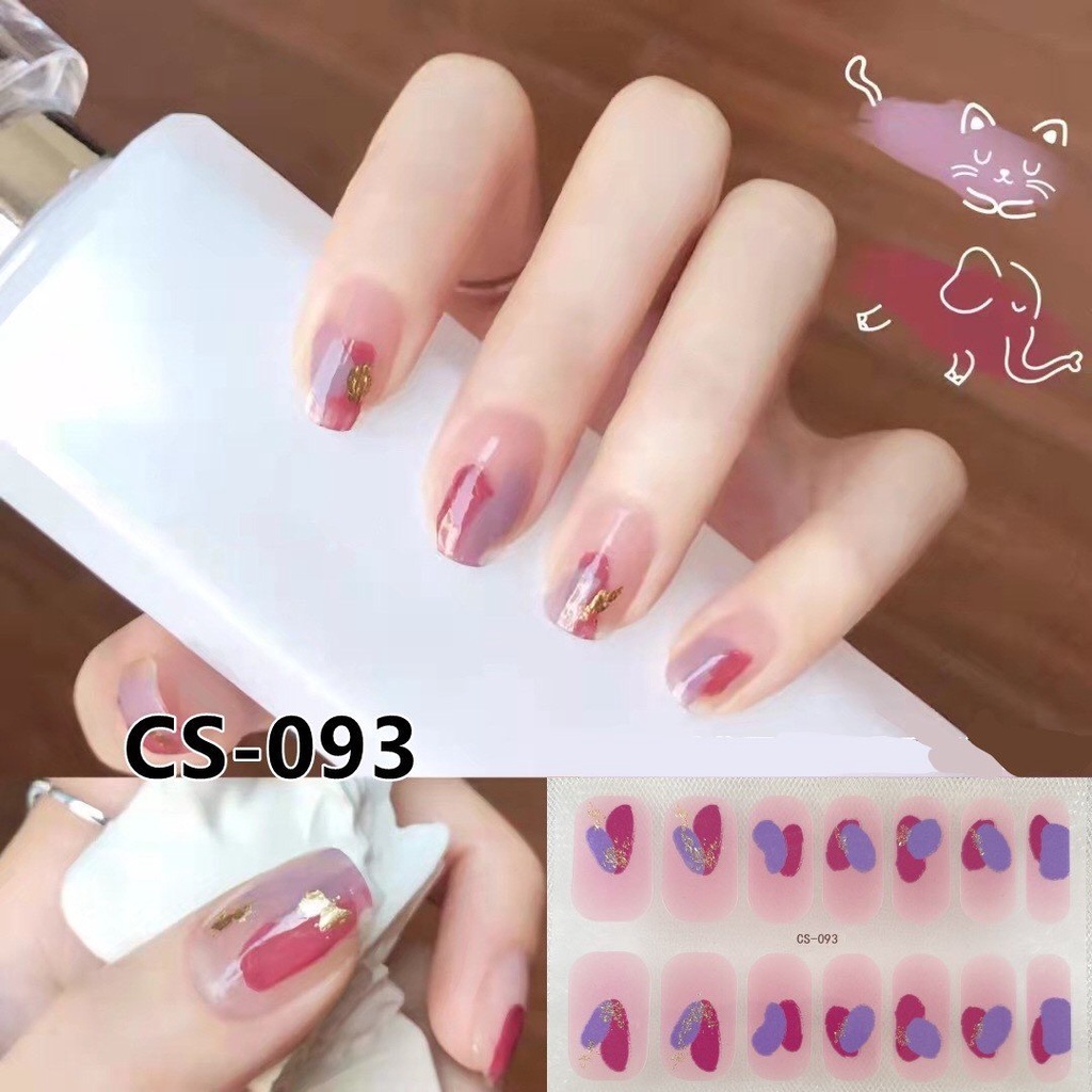Miếng dán móng tay trang trí 3D Bộ sticker móng tay Hoạt Hình Dễ Thương Không Độc Hại Chống Nước DIY