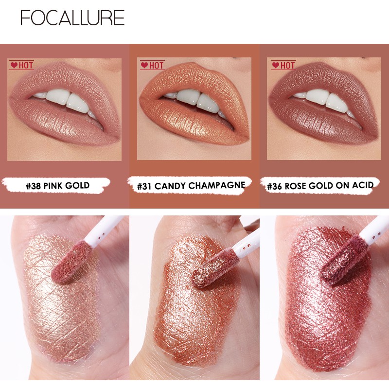 Son môi FOCALLURE lấp lánh ánh nhũ 6g