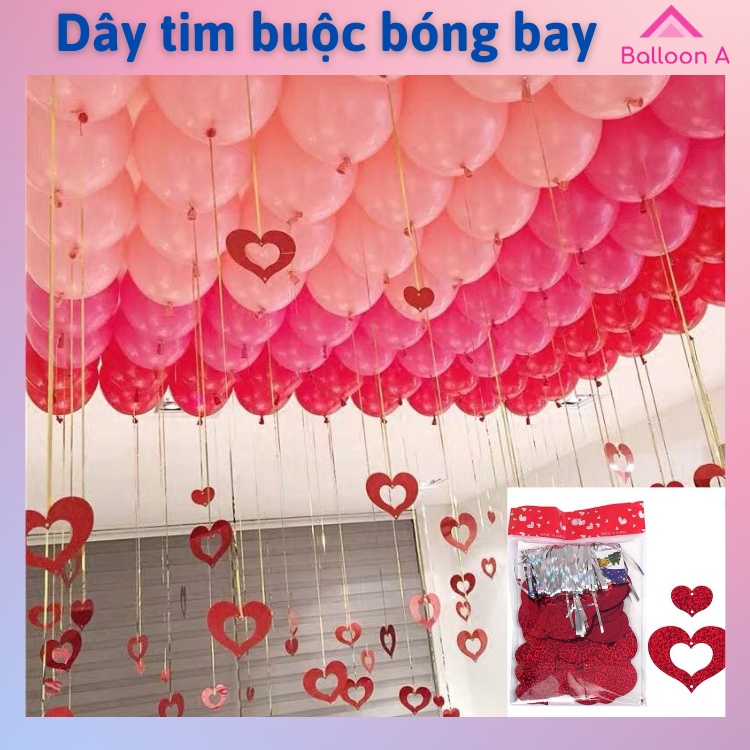 100 Dây tim buộc bóng bay