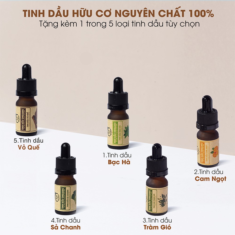 Combo 3 loại Tinh Dầu UMIHOME gồm Oải Hương, Hương Thảo, Sả Chanh (10mlx3) hữu cơ nguyên chất