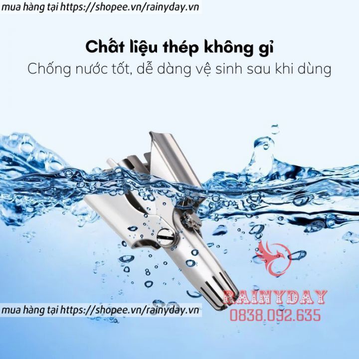 Dụng cụ cắt tỉa lông mũi [ LOẠI XỊN ] máy cắt tỉa lông mũi bằng tay có hộp thép không gỉ