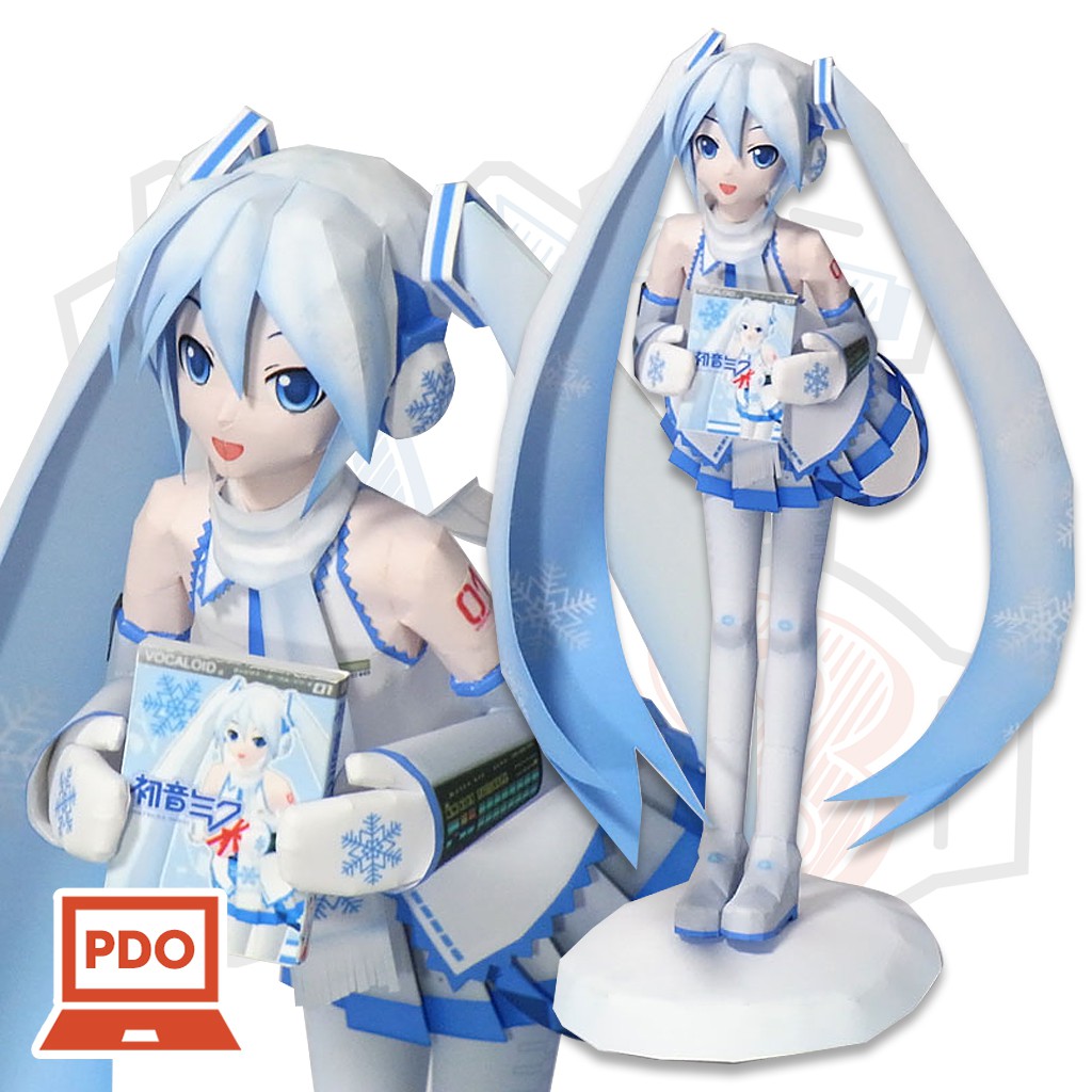 Mô hình giấy Anime Girl Snow Miku ver 2