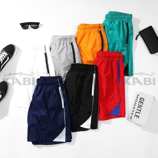 Quần đùi nam KABI short ngắn vải dù vải gió quần hai lớp màu trơn thể thao