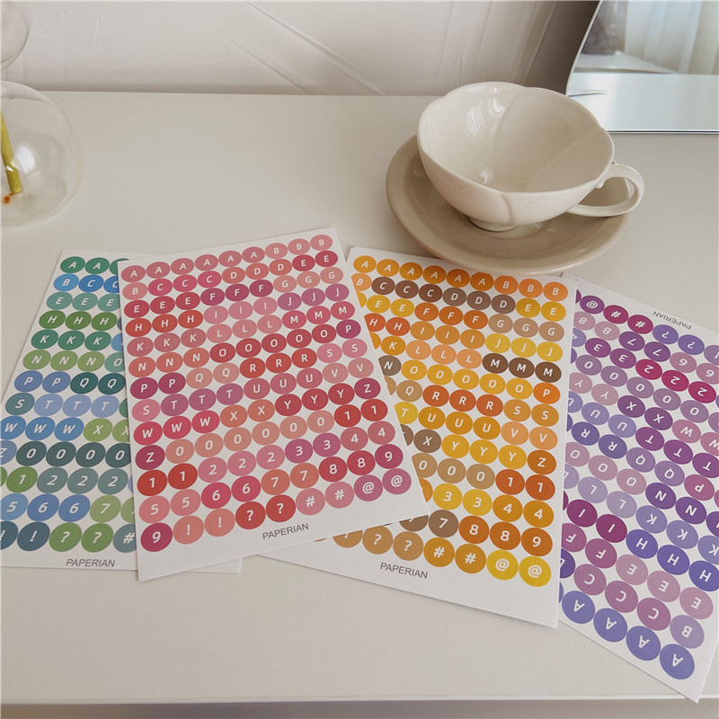 GaLiCiCi Color Circle / Letters / English Stickers / Album Decoration Material Hand Account