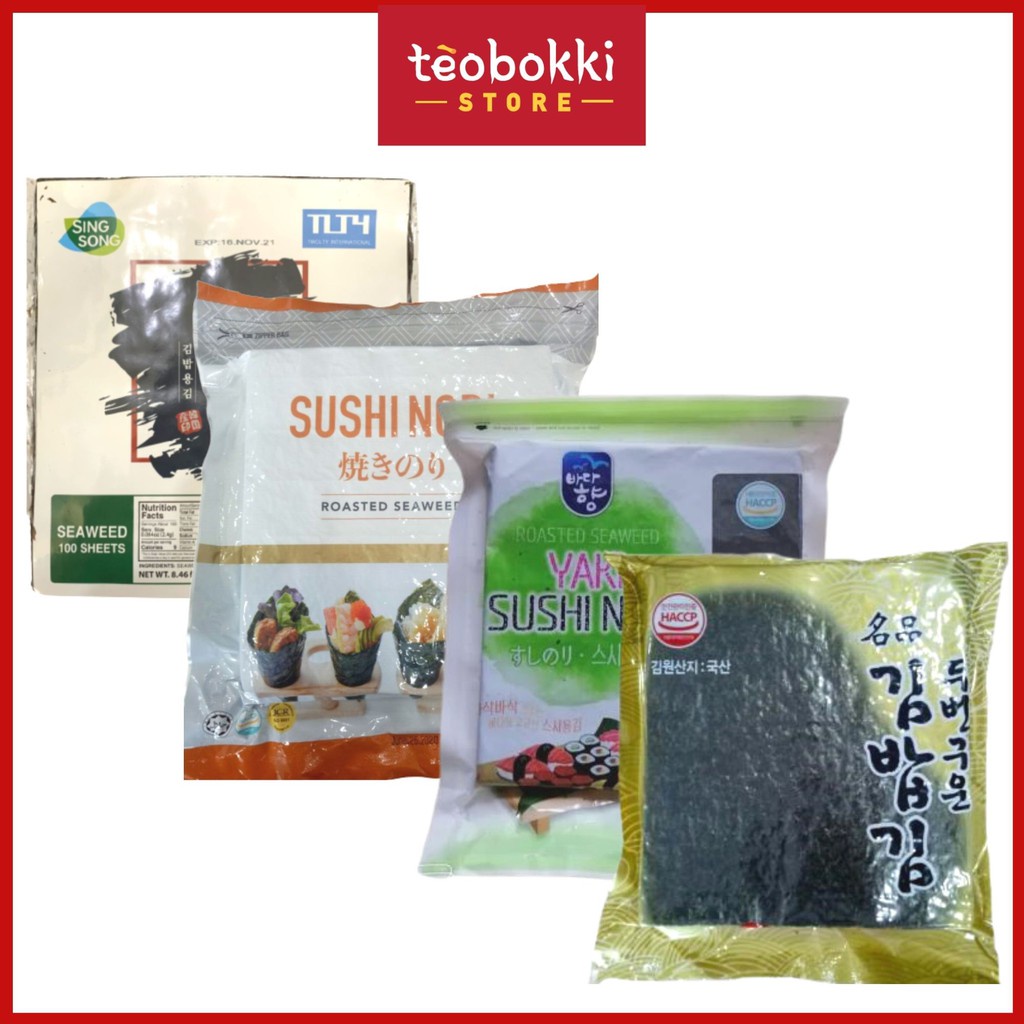 Rong biển cuộn cơm/kimbap/sushi Hàn Quốc (50 lá - 100 lá)