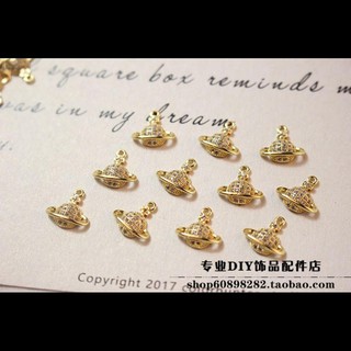 Mặt Dây Chuyền Mạ Vàng 18k Hình Hành Tinh Đính Đá Độc Đáo