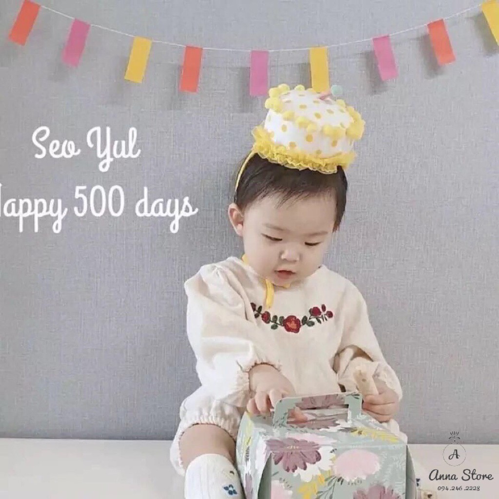 BDA 32 : Băng đô hình bánh sinh nhật cho bé