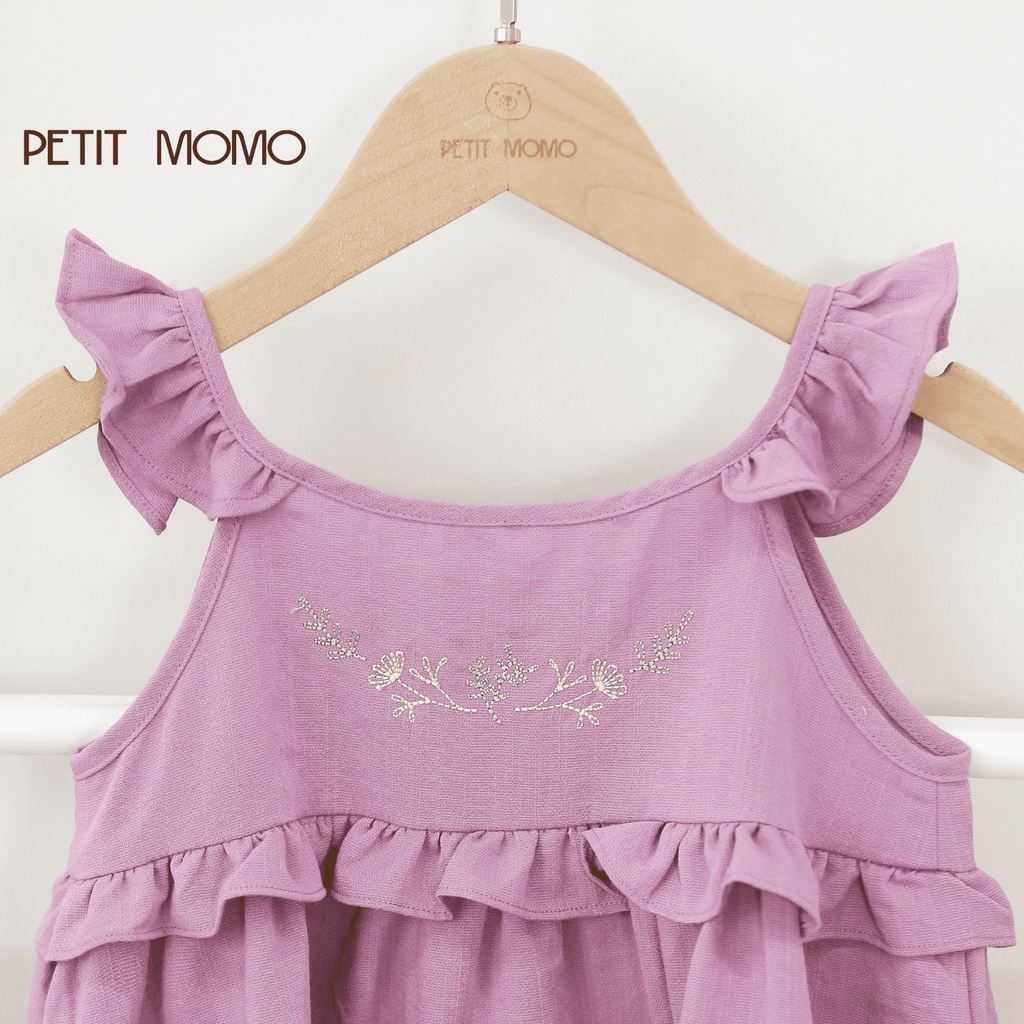 Váy 2 Dây Bèo Cho Bé Gái 1- 6 Tuổi PETIT MOMO Hoa Nhí Thêu Ngực Cực Xinh Chất Liệu Vải Mềm Thoáng Siêu Nhẹ H148