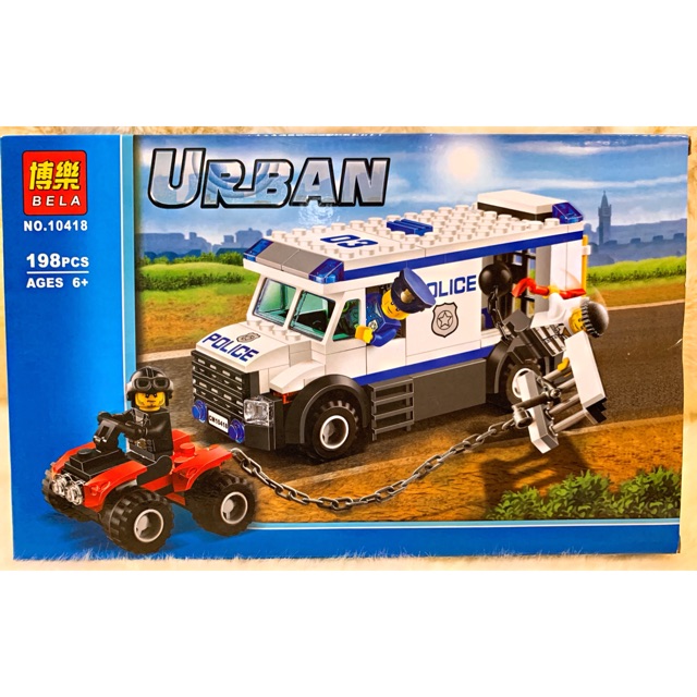 Đồ Chơi Lắp Ráp Lego Urban Xe Cảnh Sát Chơ Phạm Nhân 10418-198 mảnh