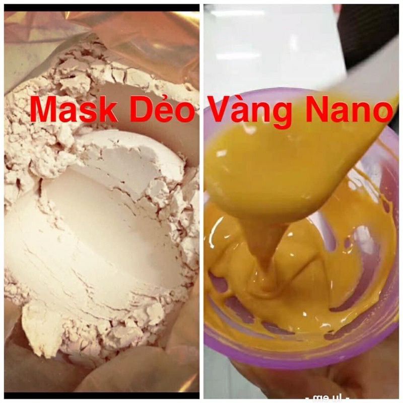 Bột mặt nạ dẻo vàng 24k 100gr handmade dưỡng da căng mịn