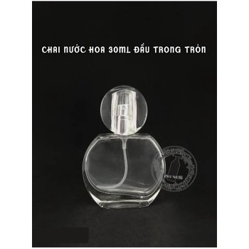 VỎ CHAI NƯỚC HOA THUỶ TINH 30ML TRÒN